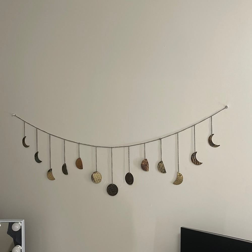 Urban Outfitters Moon Phase Hanging Wall Garland